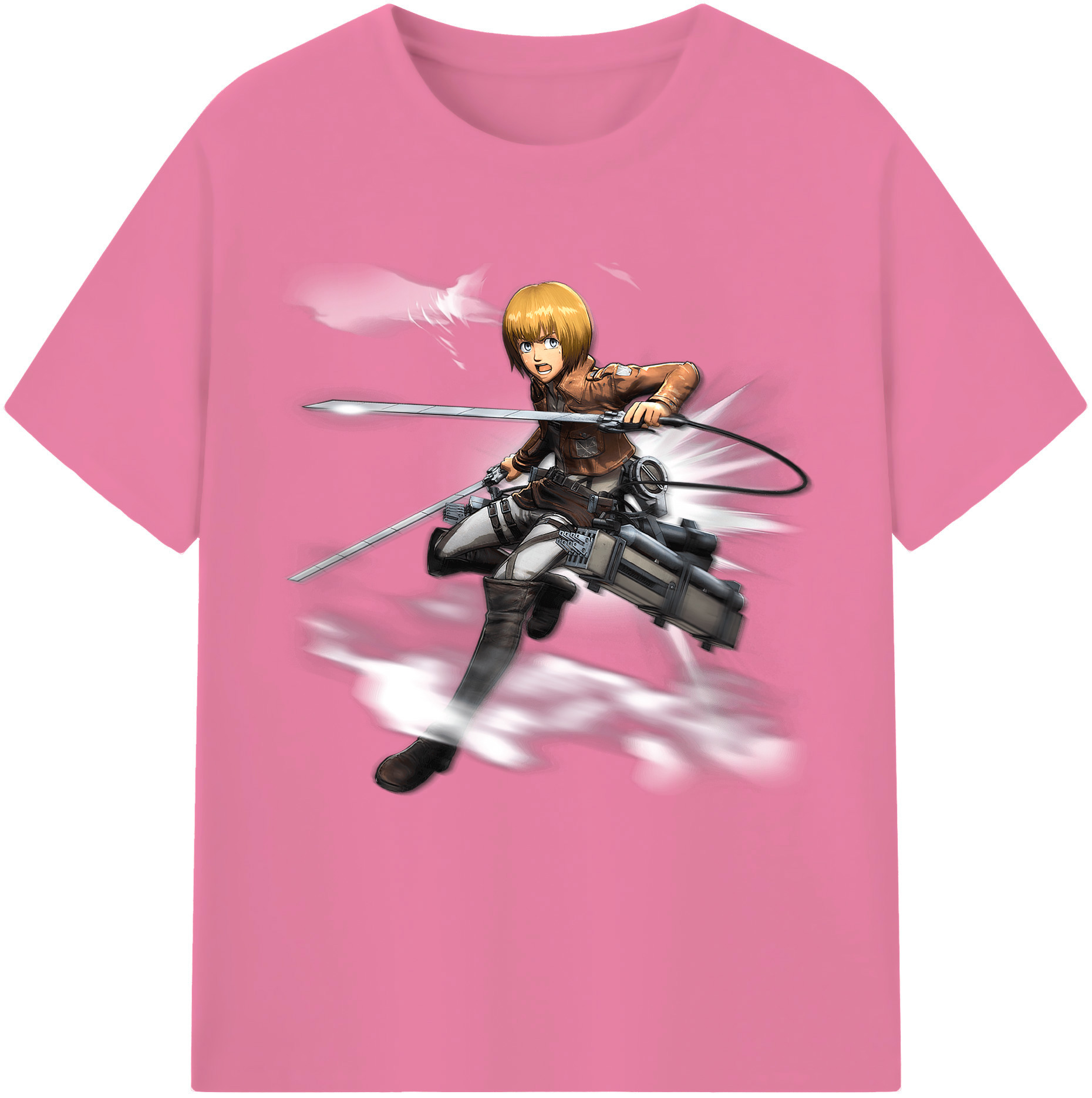 （画像用） 進撃の巨人 アルミン·アルレルト Attack on Titan Armin Arlert 綿100％半袖Tシャツ（フロントプリント）